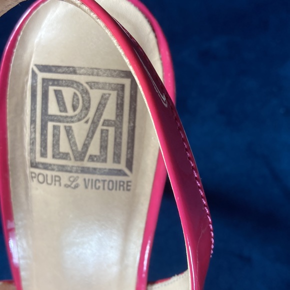 Pour La Victoire Hot Pink Slingback Stilettos - Picture 3 of 6